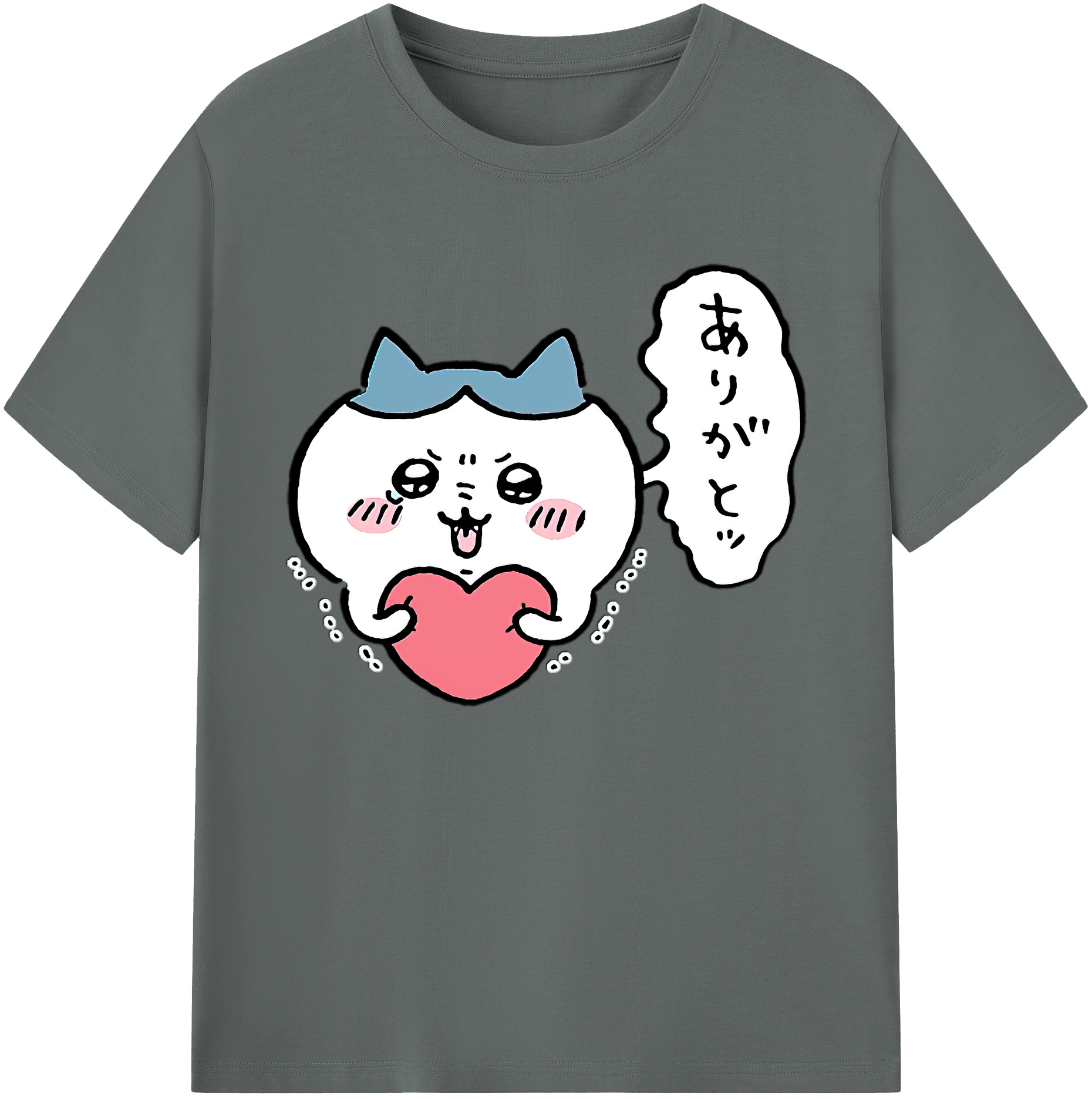（画像用） ちいかわ ハチワレ Chii-kawa hachiware 綿100％ メンズ半袖Tシャツ｜肌触りやわらか＆通気性